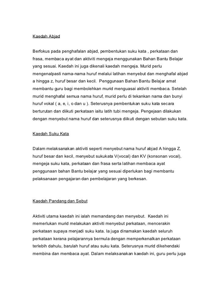 Nota Prabacaan Tulisan