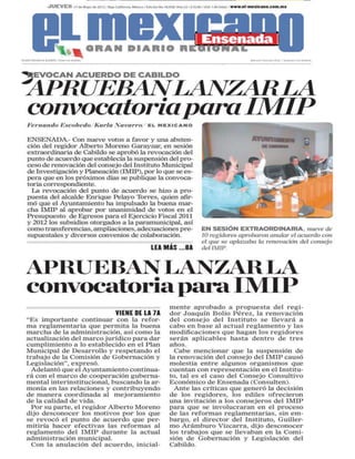 Revocan Acuerdo de Cabildo y Lanzaran Convocatoria del IMIP
