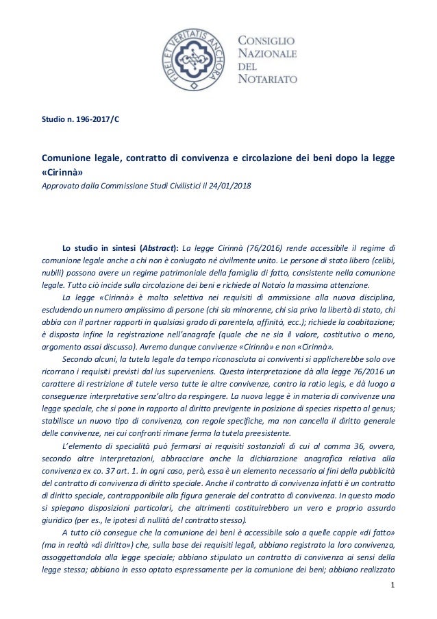 Notariato Coppie Di Fatto E Casa