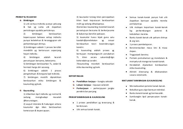 Nota Ringkas Bimbingan Dan Kaunseling