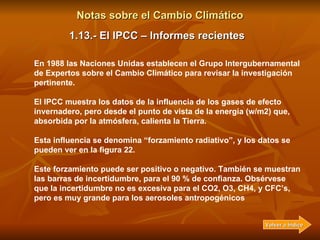Notas sobre el Cambio Climático 1.12.- Algunos efectos del cambio climático El calentamiento en los bosques de robles de E...