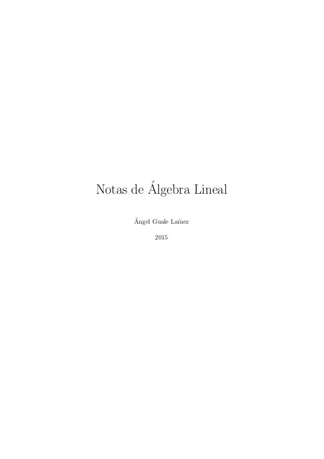 algebra lineal