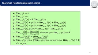 31
Teoremas Fundamentales de Límites
 