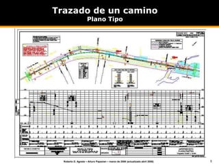 5
Roberto D. Agosta – Arturo Papazian – marzo de 2006 (actualizado abril 2008)
Trazado de un camino
Plano Tipo
 