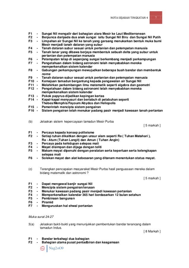 Nota Lengkap Sejarah Tingkatan 4