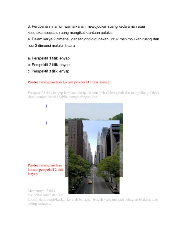 NOTA PENDIDIKAN SENI VISUAL TINGKATAN 1 NOTA PENDIDIKAN SENI VISUAL TINGKATAN 1