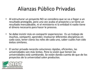 Pricipales conclusiones espacio abierto