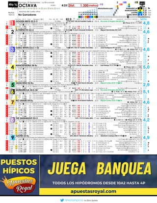 Domingo, 29 Septiembre | La Rinconada
💰$7.600 ① $4.560 2️⃣ $2.128 3️⃣ $532 4️⃣ $228 5️⃣ $152 #NotaDestacada BARBARROJA 5,1...