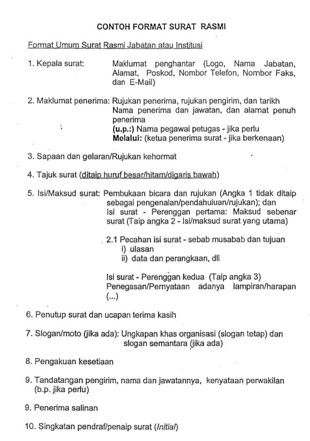 surat rasmi dalam english   0