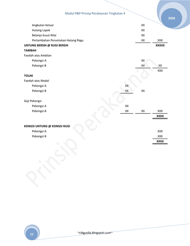 Nota tingkatan 4 prinsip akaun
