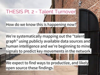 THESIS Pt. 2 - Talent Turnover
How do we know this is happening now?
We’re systematically mapping out the “talent
graph” u...