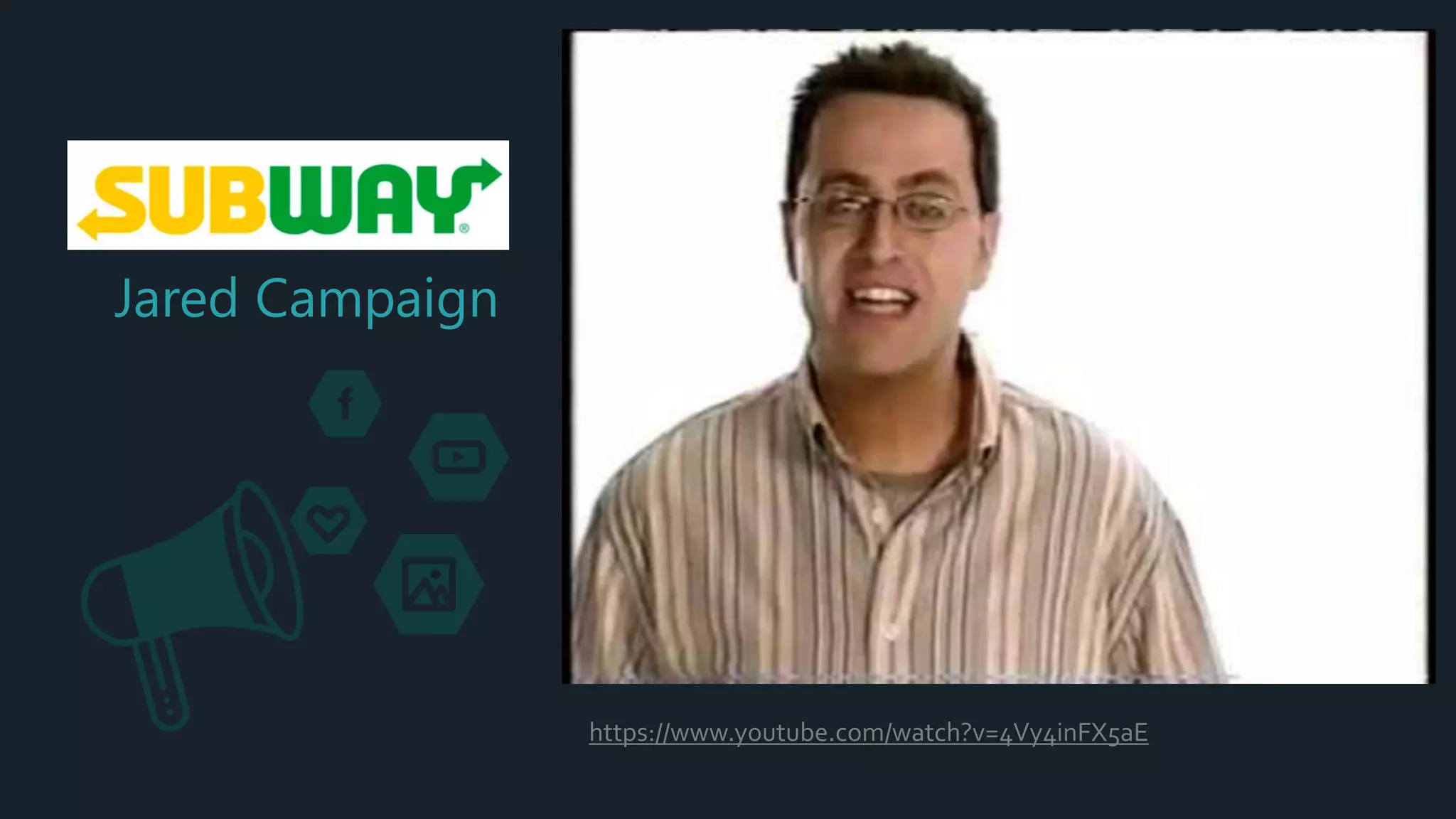 Jared Campaign
https://www.youtube.com/watch?v=4Vy4inFX5aE
 