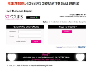 New Customer dropout

ASOS - New to ASOS vs New customer registration
 