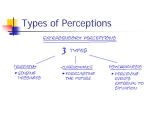 Types of Perceptions
 