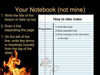 Take Notes Lines Note Taking | PPT