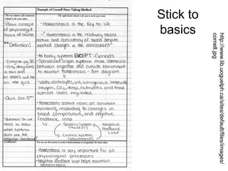 Stick to
basics
http://www.lib.uoguelph.ca/sites/default/files/images/
cornell.jpg
 