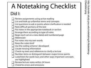 http://tutorials.istudy.psu.edu/notetaking/A-Notetaking-
Checklist.png
 