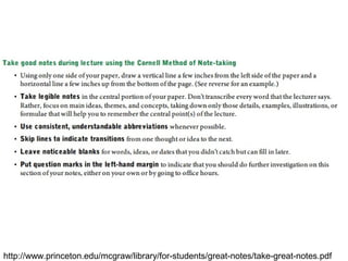 http://www.princeton.edu/mcgraw/library/for-students/great-notes/take-great-notes.pdf
 