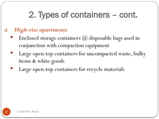 Comprehensive Waste Handling, Separation, Storage, and Processing at ...