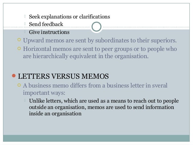 why are memos used
