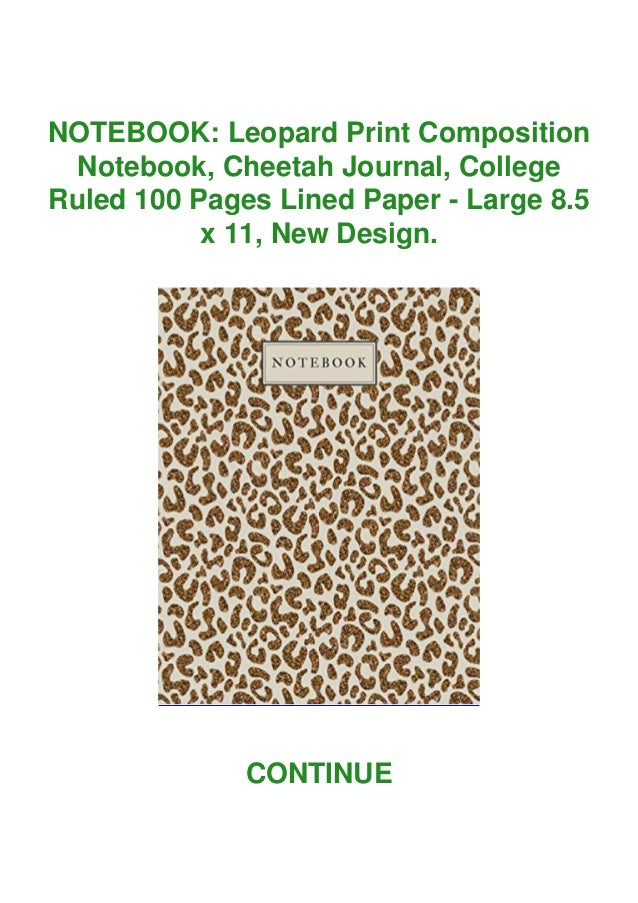 Pdf Notebook Leopard Print Composition Notebook Cheetah Journal Pdf Notebook Leopard Print Composition Notebook Cheetah Journal