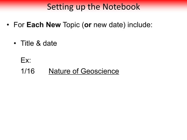 notebook setup instructions | PPTX
