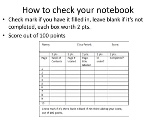 Notebook check 1 pg. 1 10 | PPTX