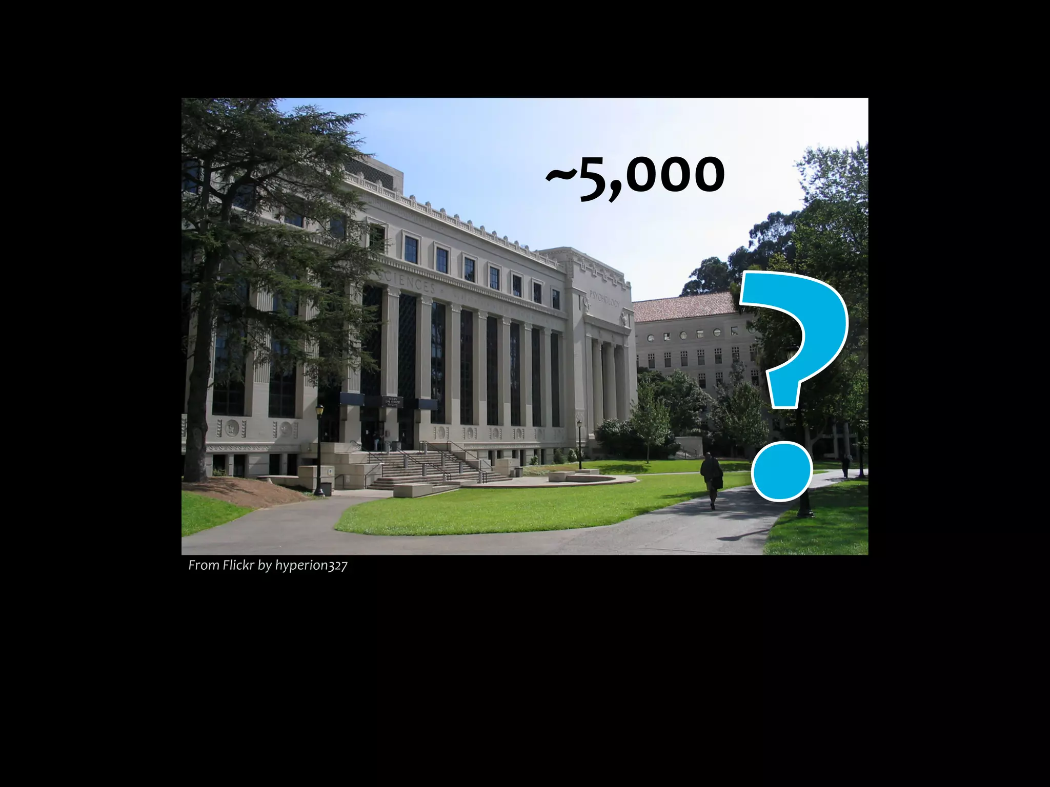 From	
  Flickr	
  by	
  hyperion327	
  
~5,000	
  
 