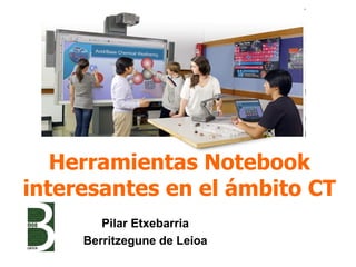 Herramientas Notebook
interesantes en el ámbito CT
        Pilar Etxebarria
     Berritzegune de Leioa
 
