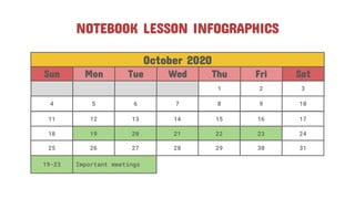 Notebook Lesson Infographics by Slidesgo.pptx