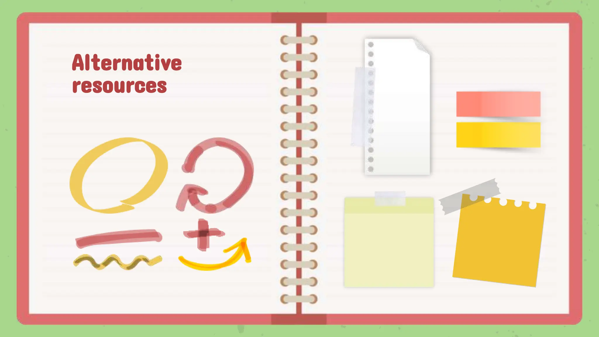 Alternative
resources
 