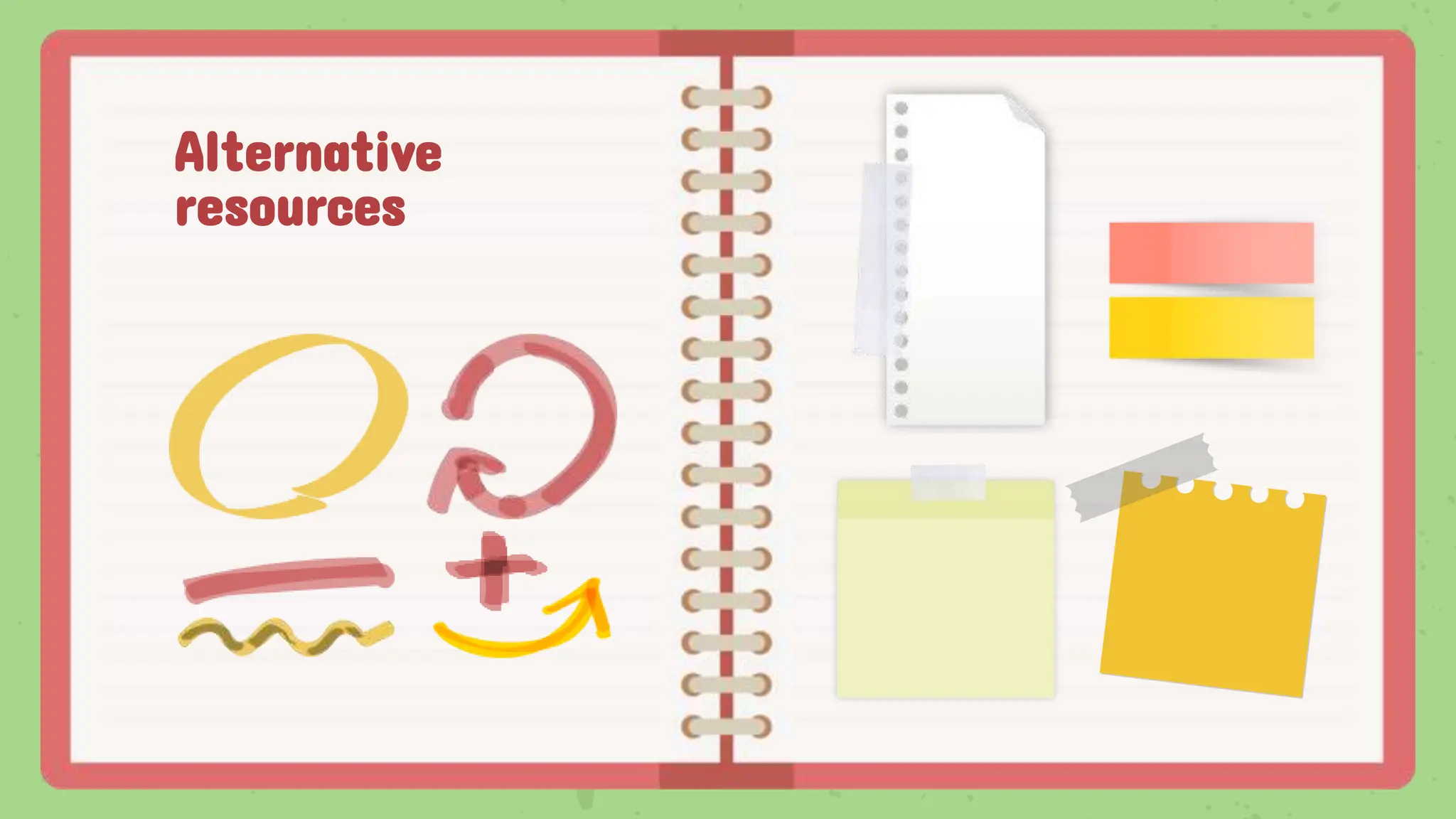 Alternative
resources
 