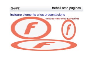 treballambpàgines
incloureelementsalespresentacions
eines matemàtiques interactives
 