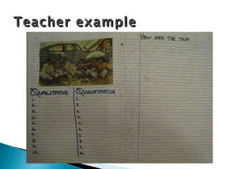 Teacher example 