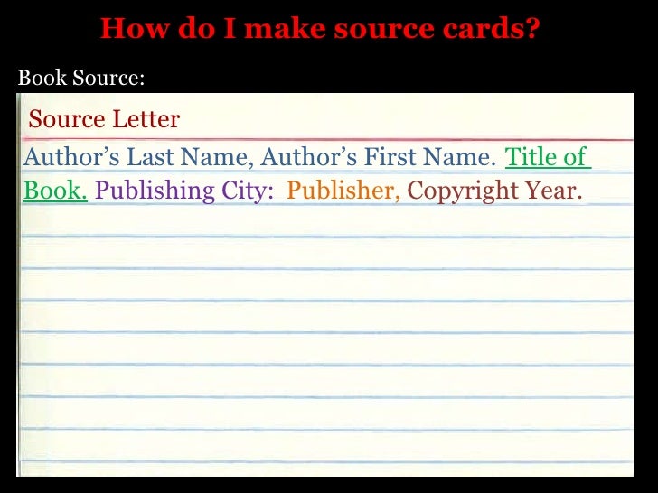 source cards mla