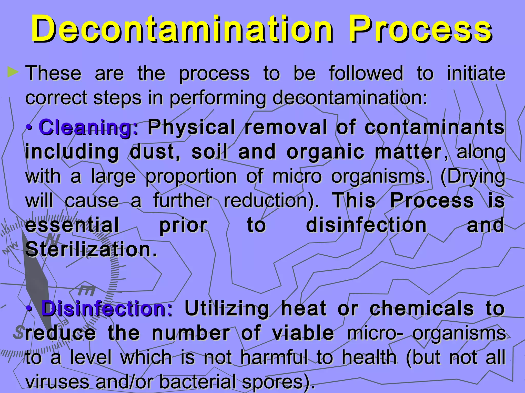 Note decontamination of equipment & unit | PPT