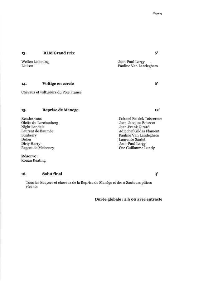 Note de service les estivales 2015