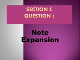 Note
Expansion

 