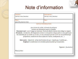 Note d’information
 