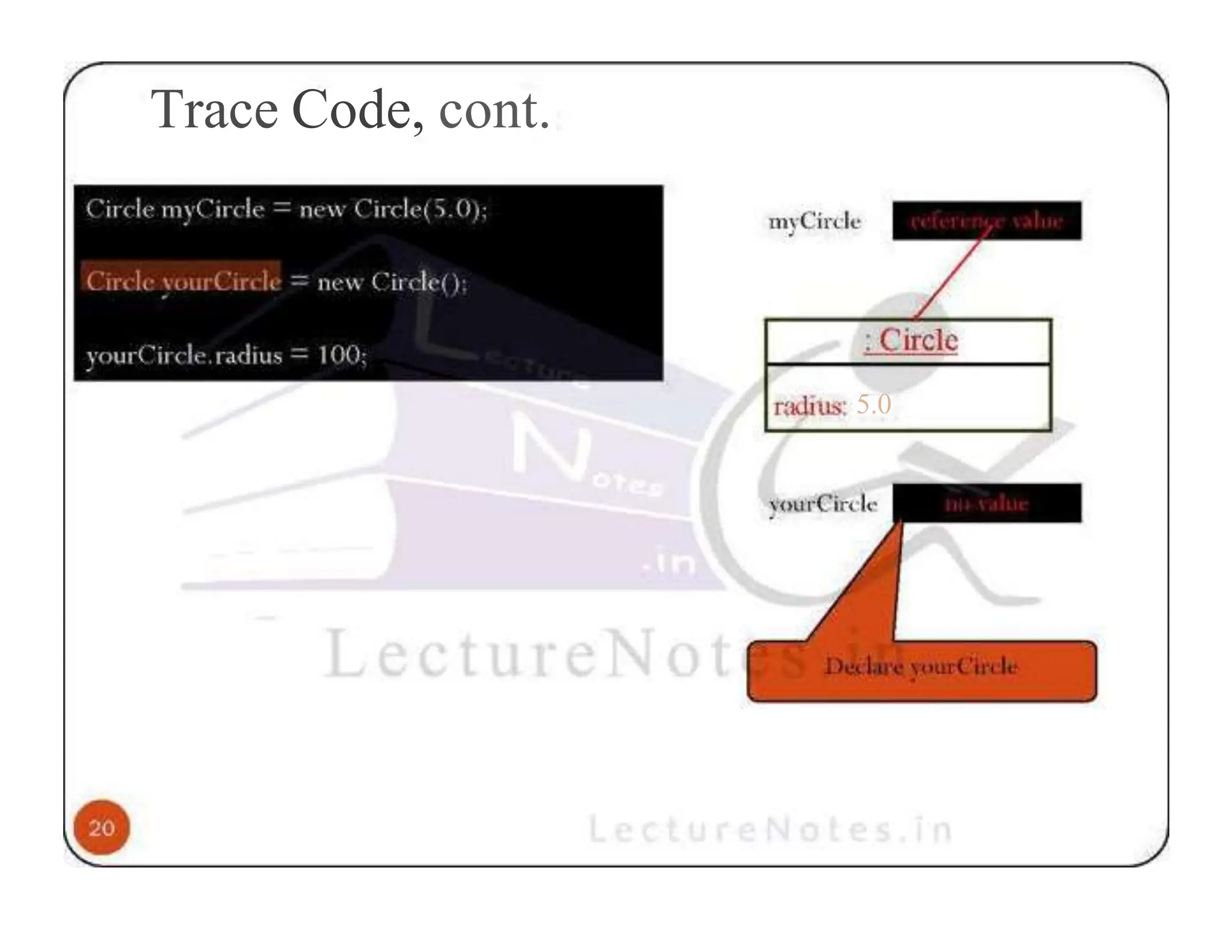 Trace Code, cont. 5.0 