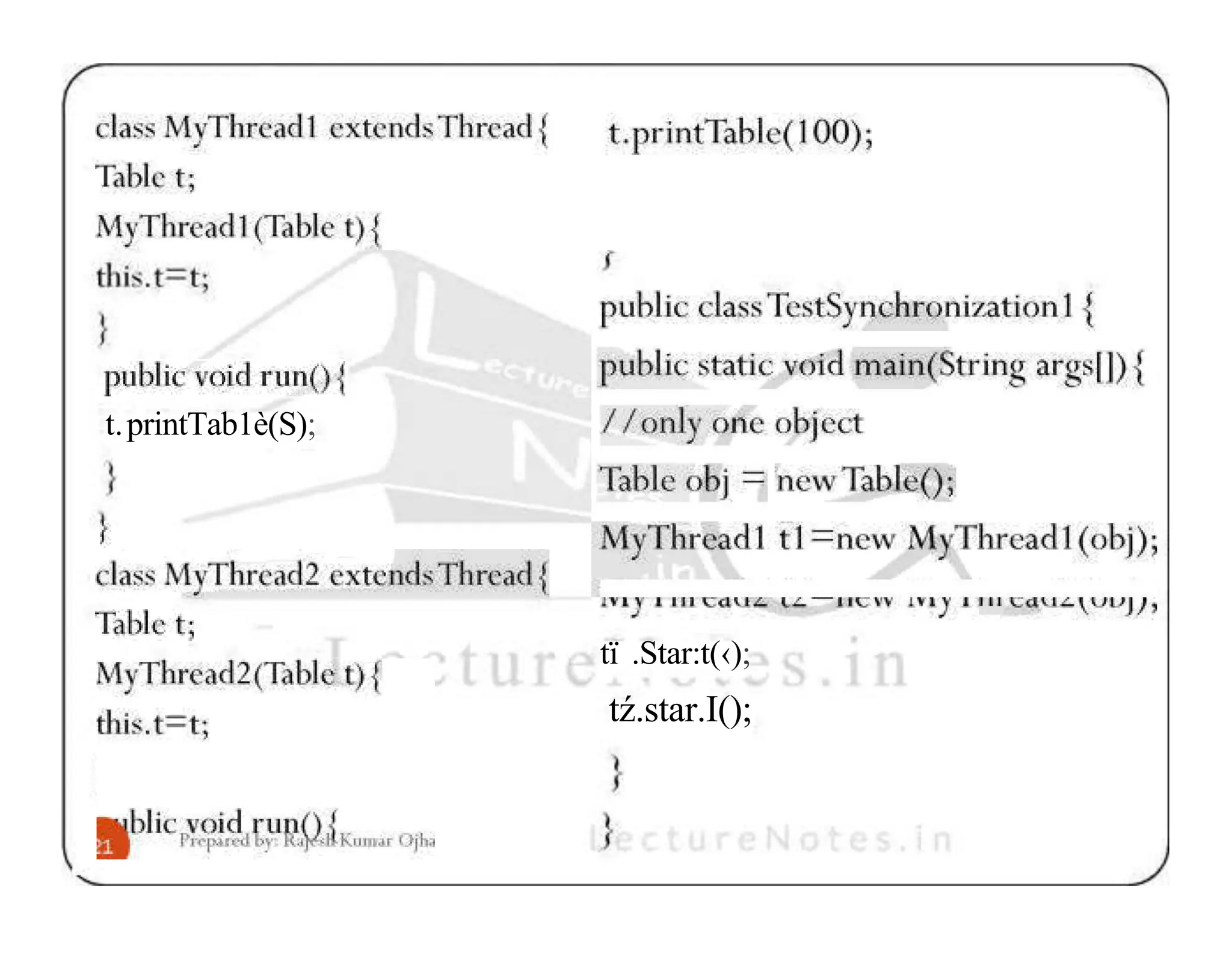 t.printTab1è(S); tï .Star:t(‹); tź.star.I(); 