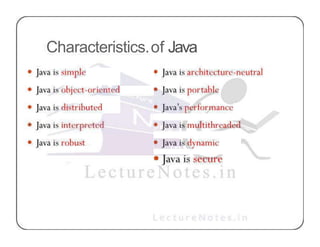 Characteristics.of Java
 