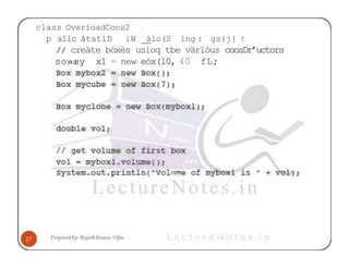 class OverìoadCons2
p alic âtatiD iW áio(S ing : gs{j} t
creäte bóxës usioq tbe värïóus coosDr’uctors
so»æy x1 = new eóx(l0, 40 fL;
 