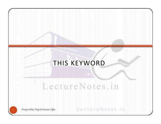 THIS KEYWORD
 