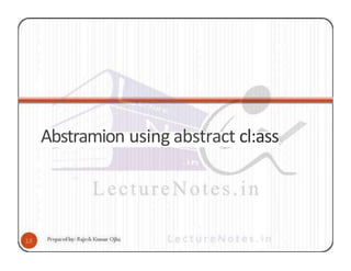 Abstramion using abstract cl:ass
 