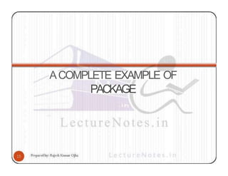 ACOMPLETE EXAMPLE OF
PACKAGE
 