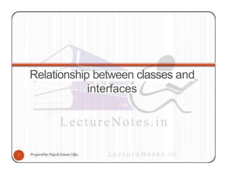 Relationship between classes and
interfaces
 