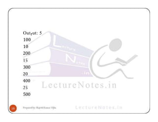 Outrut: 5
100
10
200
300
20
400
500
 