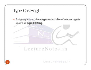 Type Cast•ngt
 