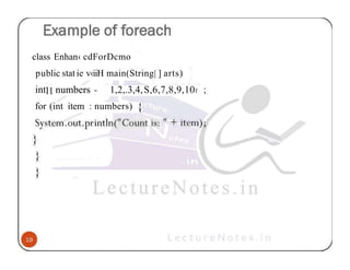 class Enhan‹ cdForDcmo
public stat ie v‹iiH main(String| ] arts)
intl1 numbers - 1,2,.3,4,S,6,7,8,9,10f ;
for (int item : numbers)
 
